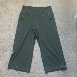 Lululemon Athletica Gray Green Align High Rise Wide Leg Crop, 10